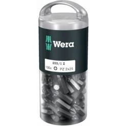 Wera Schraubendrehereinsatz Bit-Großpack Kreuzschlitz PZ2 1/4" DIN3126 100 Bit Bitbox