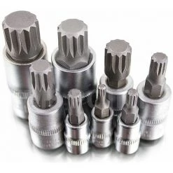 BITUXX Nusssatz 8tlg XZN Vielzahn Innen Imbus Bit Steck Nüsse Schlüssel Werkzeug Set