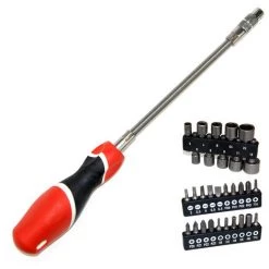 TOYA 31 Tlg Schraubendreher Set Biegsam Bitverlängerung