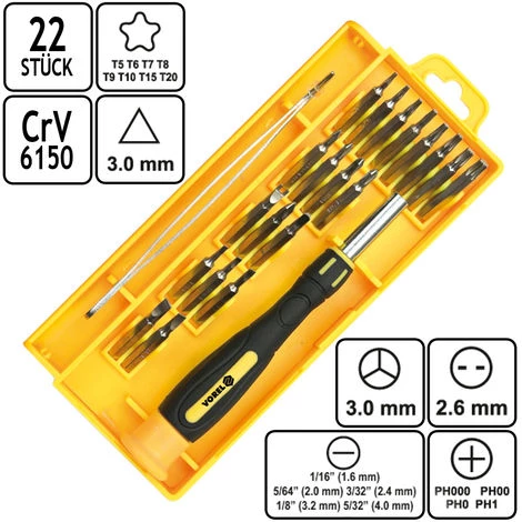 TOYA 22 Tlg Präzisions-Schraubendreher-Satz – Bild 3