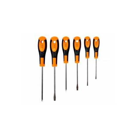 Bahco Satz Schraubendreher Für Schlitz- Und Pozidriv-Schrauben Mit Gummigriff - 6-tlg. – Bild 2