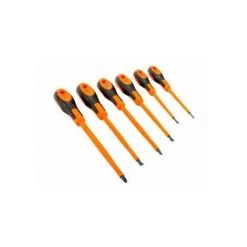 Bahco Schraubendreher-Satz Mit 2-Komponenten-Griff Für Schlitz-, PH1- Und PH2-Phillips-Schrauben, 3-6,5 mm - 6-tlg.