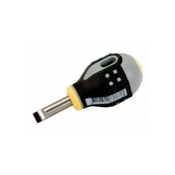 Bahco ERGO Schraubendreher Für Schlitzschrauben, Gerade, Mit Kurzem Gummigriff, 0,8 mm X 4 mm X 25 mm