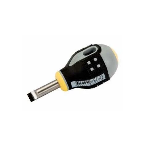 Bahco ERGO Schraubendreher Für Schlitzschrauben, Gerade, Mit Kurzem Gummigriff, 1 mm X 5,5 mm X 25 mm