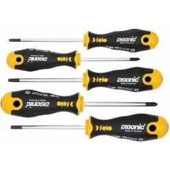 Felo Schraubendreher Satz Ergonic 402, 5-teiliges Set - 2x Phillips + 3x Torx