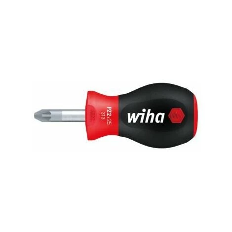 WIHA Kreuzschlitzschraubendreher Stubby PZ 02 SoftFini