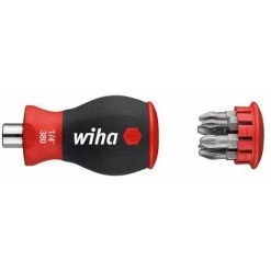 WIHA Mini-Schraubendreher Mit 6 Bits Im Griff PH 1.2.3