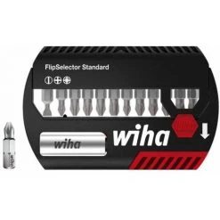 WIHA Bit-Box 1/4 FlipSelector Standart 13-teilig. Schlitz/PH/PZ Universalhalter Magnetisch 1/4 528