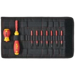 WIHA SlimVario Set 9-teilig VDE - Klingenstecksystem In Rolltasche