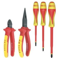 KSTOOLS Satz Von KS TOOLS Isolierten Zangen Und Schraubendrehern Ergotorque Ultimate - 5 Stück - 117.1106