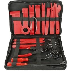 WYCTIN Türverkleidung Zierleistenkeile-Set 22 Tlg - Verschiedene Formen - Fahrzeug Innen-Verkleidung Demontage Mit Nylon - Werkzeug Rolltasche