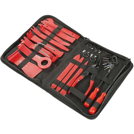 WYCTIN Türverkleidung Zierleistenkeile-Set 22 Tlg - Verschiedene Formen - Fahrzeug Innen-Verkleidung Demontage Mit Nylon - Werkzeug Rolltasche – Bild 2