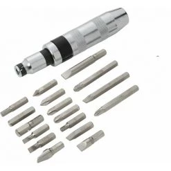 Varan Motors - VT13390 Box-Set Schlagschrauber Mit Bits, 18 Stück, Schlagschrauber - Grau