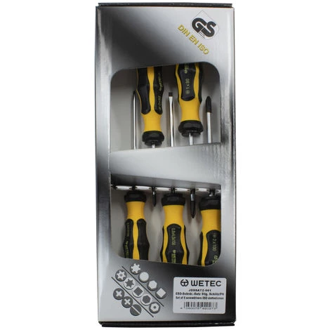 WETEC Schlitz/Phillips-Schraubendreher-Satz, ESD, 5-teilig