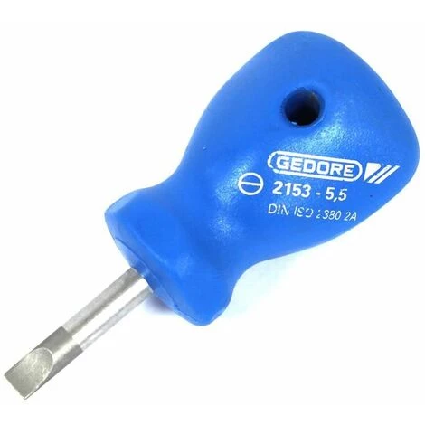 ESTEXO Gedore Schraubendreher-Satz 6-tlg Kurz Kreuz-schlitz Schraubenzieher Schlitz Set – Bild 2