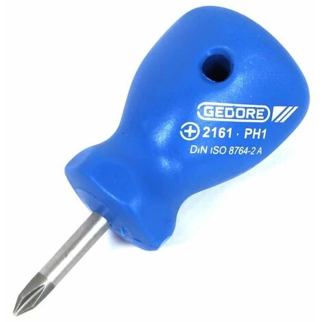 ESTEXO Gedore Schraubendreher-Satz 6-tlg Kurz Kreuz-schlitz Schraubenzieher Schlitz Set – Bild 5