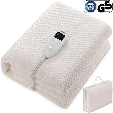 DEUBA Wärmeunterbett Heizdecke 150 X 80cm Fleeceheizdecke Heizmatte Wärmedecke 60W Bett