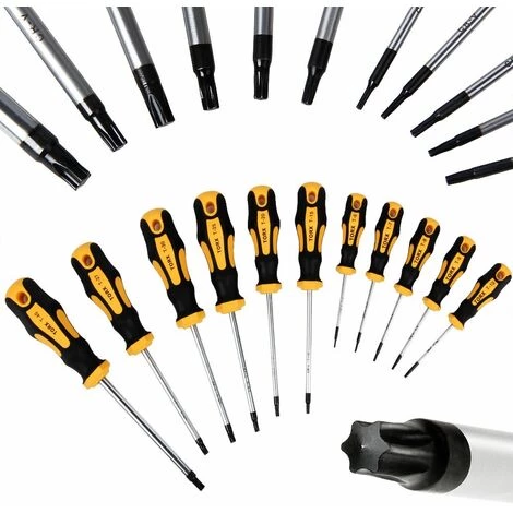 Deuba Schraubendreher Torx 11 Tlg. CV-Stahl Stirnloch Werkstatt KFZ Werkzeug Schraubendrehersatz Schraubenzieher Set – Bild 2