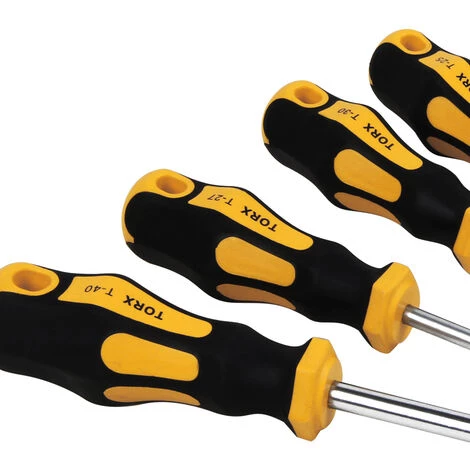 Deuba Schraubendreher Torx 11 Tlg. CV-Stahl Stirnloch Werkstatt KFZ Werkzeug Schraubendrehersatz Schraubenzieher Set – Bild 4