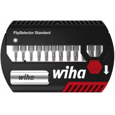 WIHA Bit Set FlipSelector Standard 25 Mm TORX® 13-tlg. 1/4 Mit Gürtelclip In Blister (39056)