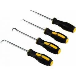 MISO TOOLS 4 Tlg. Haken Und Pickset Mini Hook & Pick Satz Dichtung Demontage Montagehaken Abzieher Werkzeug
