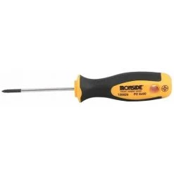 IRONSIDE Werkstattschraubendreher PZ 0 X 60 Mm 2-Komponenten-Griff Chrom-Vanadium-Stahl