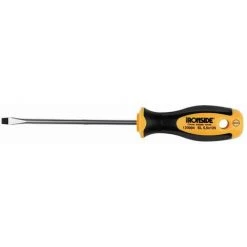 IRONSIDE Werkstattschraubendreher FL.7,0 X 150 Mm 2-Komponenten-Griff Chrom-Vanadium-Stahl