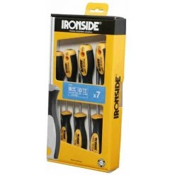 IRONSIDE Schraubendreher-Set 7-teilig 2500 2-Komponenten-Griff Chrom-Vanadium-Stahl