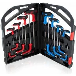 BITUXX 16 Tlg. Innensechskant Und Torx T Schraubendreher Set Steckschlüsselsatz Schraubenzieher Quergriff 2-10 Mm T10 - T50 Satz Set