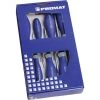 PROMAT Schraubendrehersatz 7-teilig Schlitz / PH / PZD 3-Komponentengriff 6-Ka