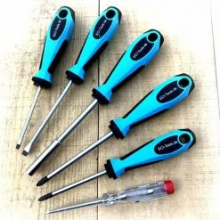 ECI TOOLS ECI Schraubendreher Schraubenzieher Kreuz Schlitz Kreuzschlitz Bithalter Spannungsprüfer