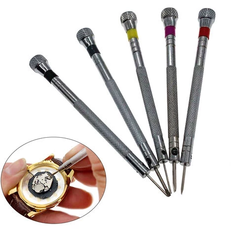 ASUPERMALL 5-teiliger Mini-Schraubendreher Mit 5-teiligem Kopf Schraubendreher-Set Demontage Reparaturwerkzeuge Fur Mobiltelefon / Handy / Uhr – Bild 3