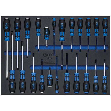 BGS TECHNIC BGS Werkstattwageneinlage 3/3, Schraubendreher-Satz, 23-teilig