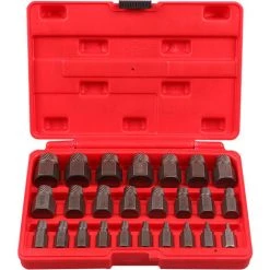 BRIDAY Satz Mit 25 Mehrrilligen Sechskantschraubendrehern Aus Kohlenstoffreichem Stahl