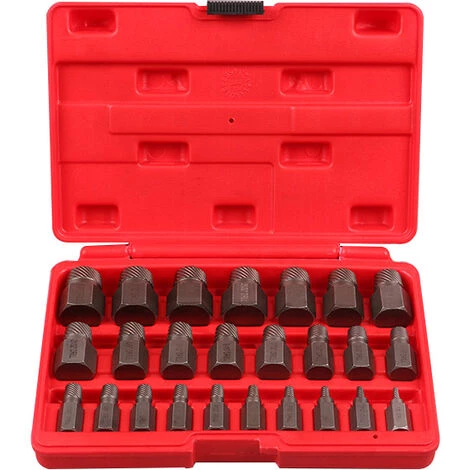 BRIDAY Satz Mit 25 Mehrrilligen Sechskantschraubendrehern Aus Kohlenstoffreichem Stahl