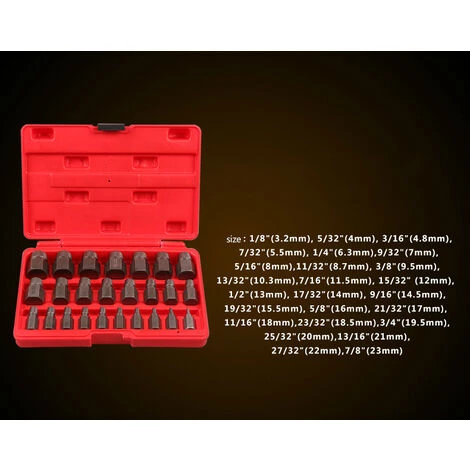 BRIDAY Satz Mit 25 Mehrrilligen Sechskantschraubendrehern Aus Kohlenstoffreichem Stahl – Bild 5