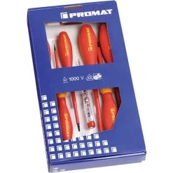 PROMAT Schraubendrehersatz 7-teilig Schlitz / PZD
