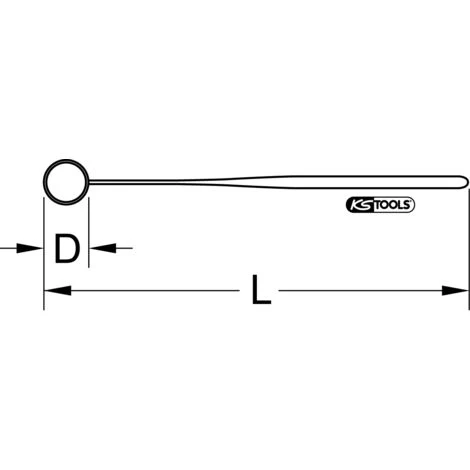 KSTOOLS® KS TOOLS Suchspiegel Mit Schutzisolierung, 58 Mm, Normale Linse – Bild 2
