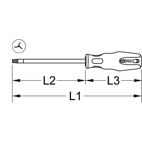 KSTOOLS® KS TOOLS ERGOTORQUEplus® Schraubendreher FürTRI-WING-Schrauben, #3 – Bild 5