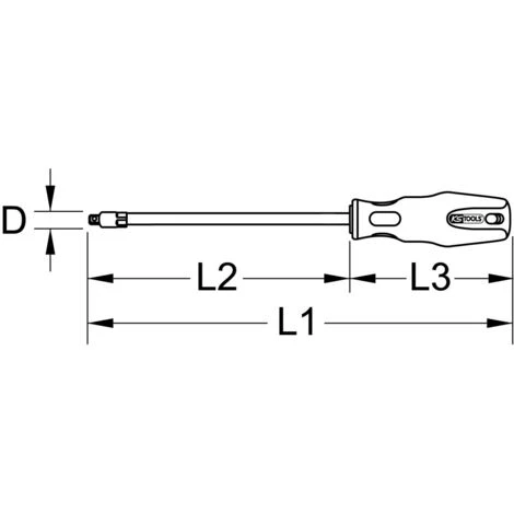 KSTOOLS® KS TOOLS ERGOTORQUEplus® Schraubendreher Für Innenvierkantschrauben, #1, 155mm – Bild 5