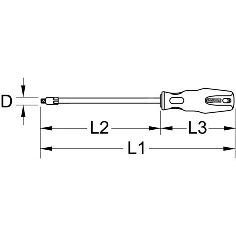 KSTOOLS® KS TOOLS ERGOTORQUEplus® Schraubendreher Für Innenvierkantschrauben, #01, 98mm – Bild 5