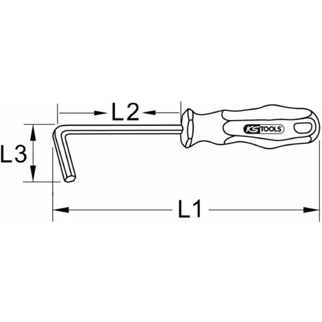 KSTOOLS® KS TOOLS BRONZEplus Schraubendreher Innensechskant, Gewinkelt 8 Mm – Bild 2