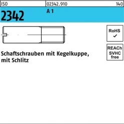 DIVERSE Schaftschraube ISO 2342 M.Kegelkuppe/Schlitz M 5 X 16 A 1