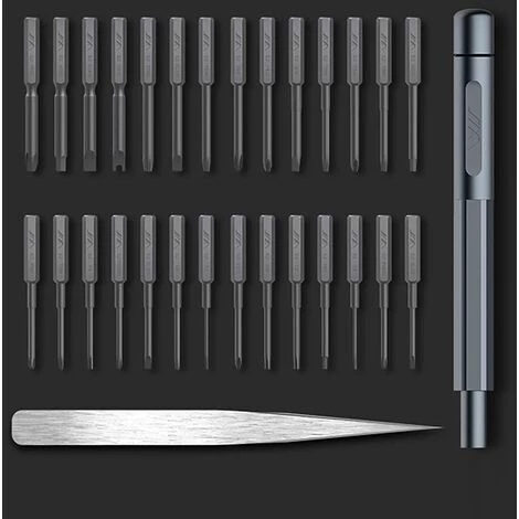 BEARSU Präzisions-Schraubendreher-Set 30-in-1-Werkzeugsatz Für Tragbare Reparaturen Professionelles Magnetisch Entfernbares Werkzeug Für IPhoneX, 8,7 / Handy / Computer / Elektronik Usw.-Grau – Bild 2