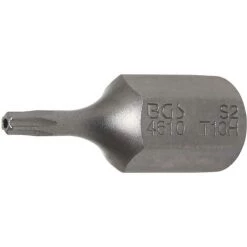 BGS Technic Bit | Antrieb Außensechskant 10 Mm (3/8") | T-Profil (für Torx) Mit Bohrung T10
