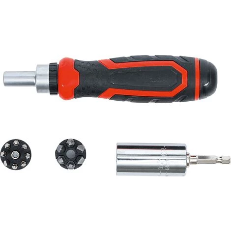 BGS Technic Präzisions-Bit- / Multi-Einsatz-Satz | Mit Ratschen-Drehgriff Für Bits, Umschaltbar | 17-tlg. – Bild 3