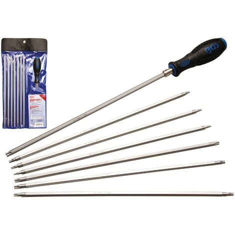 BGS Technic Schraubendreher-Satz Mit Wechselklingen | T-Profil (für Torx) / TS-Profil (für Torx Plus) | 8-tlg.