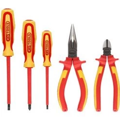 KSTOOLS® KS TOOLS ERGOTORQUE VDE Zangen- Und Schraubendreher-Satz, 5-tlg Variante 1