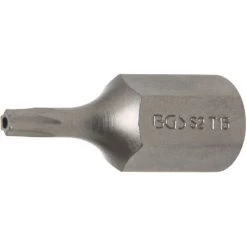 BGS Technic Bit | Antrieb Außensechskant 10 Mm (3/8") | T-Profil (für Torx) Mit Bohrung T15