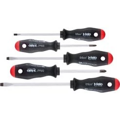 Felo Schraubendreher Satz, 2-Komponenten-Griff, 5-tlg. SL, PH